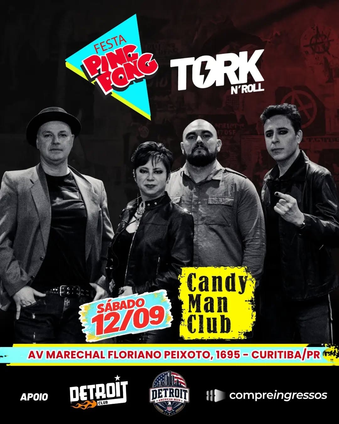 Flyer de Legião Urbana Cover, Candyman Club e mais 2 artistas