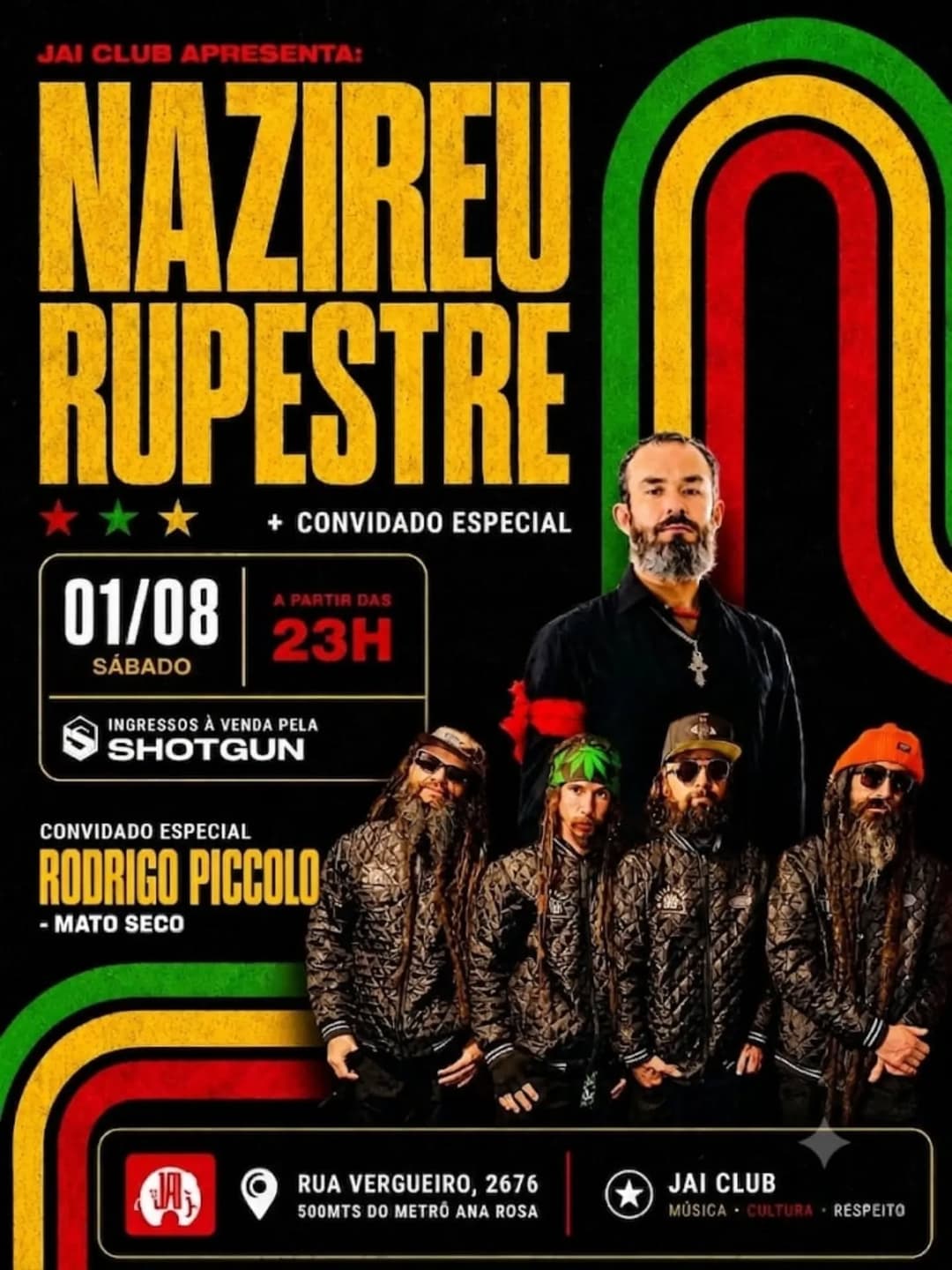 Flyer de Nazireu Rupestre e Rodrigo Piccolo