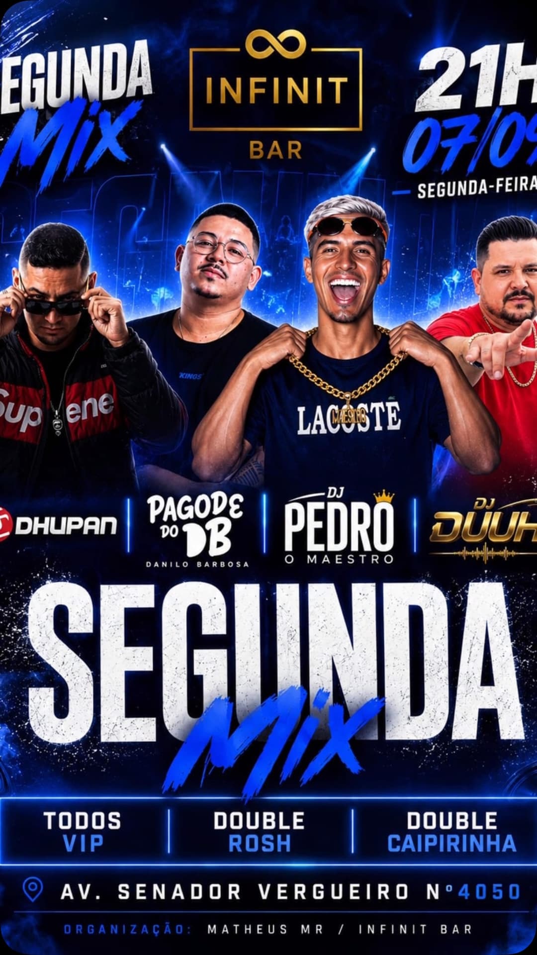 Flyer de Dhupan, Pagode do DB, Dj Pedro e DJ Duuh