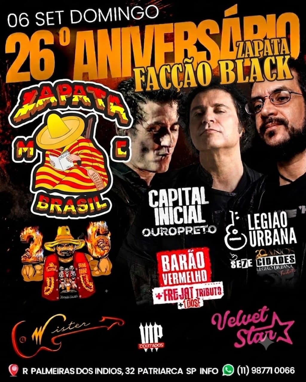 Flyer de Ouro Preto, Sete Cidades, Barao/Frejat Tributo (+1Dose) e Frejat Tributo