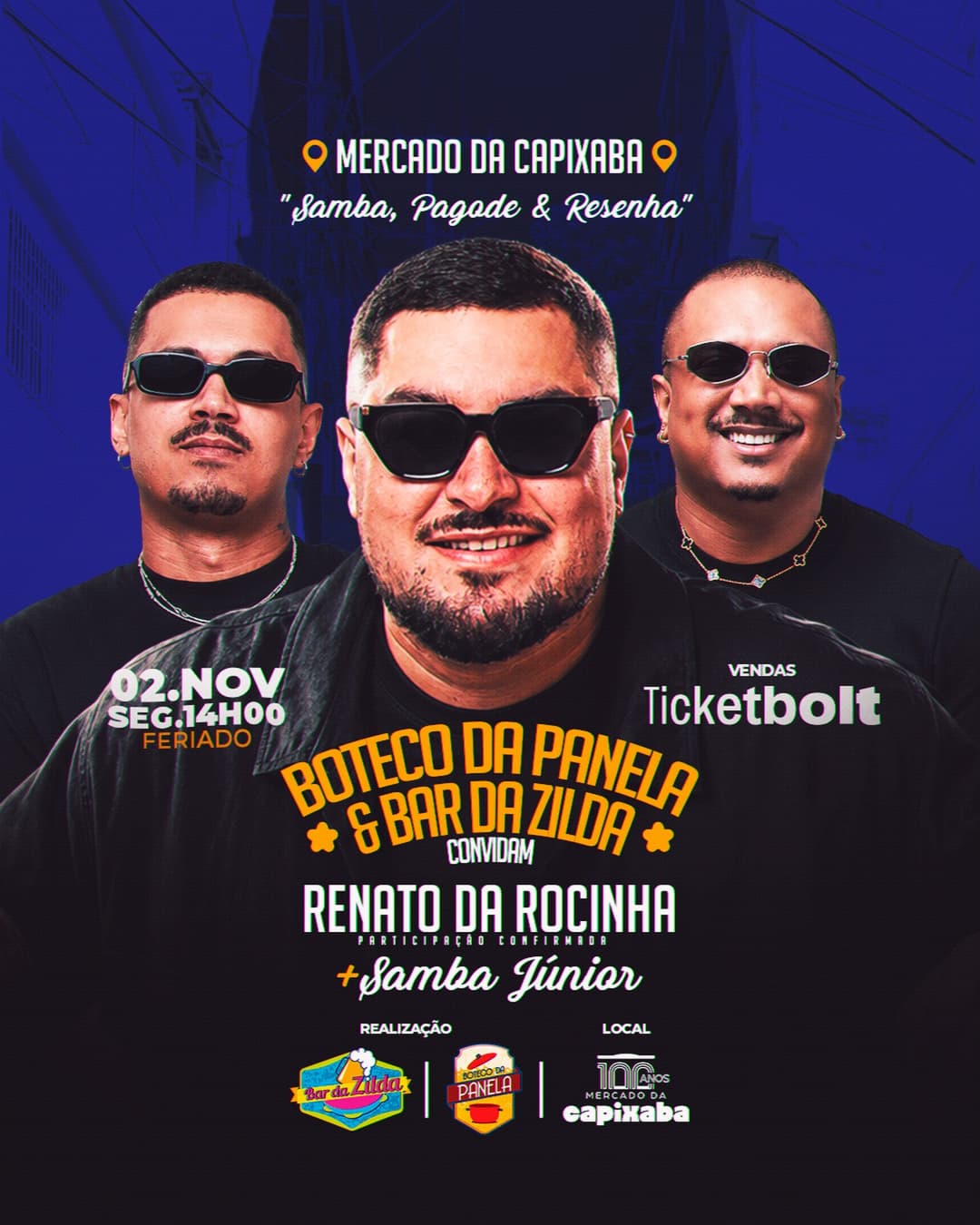 Flyer de Samba Júnior