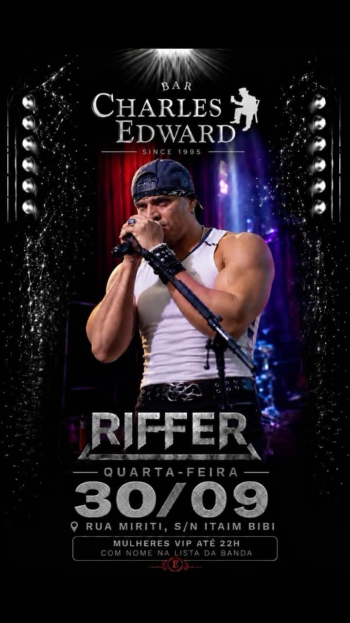 Flyer de Riffer Thiago Ribeiro