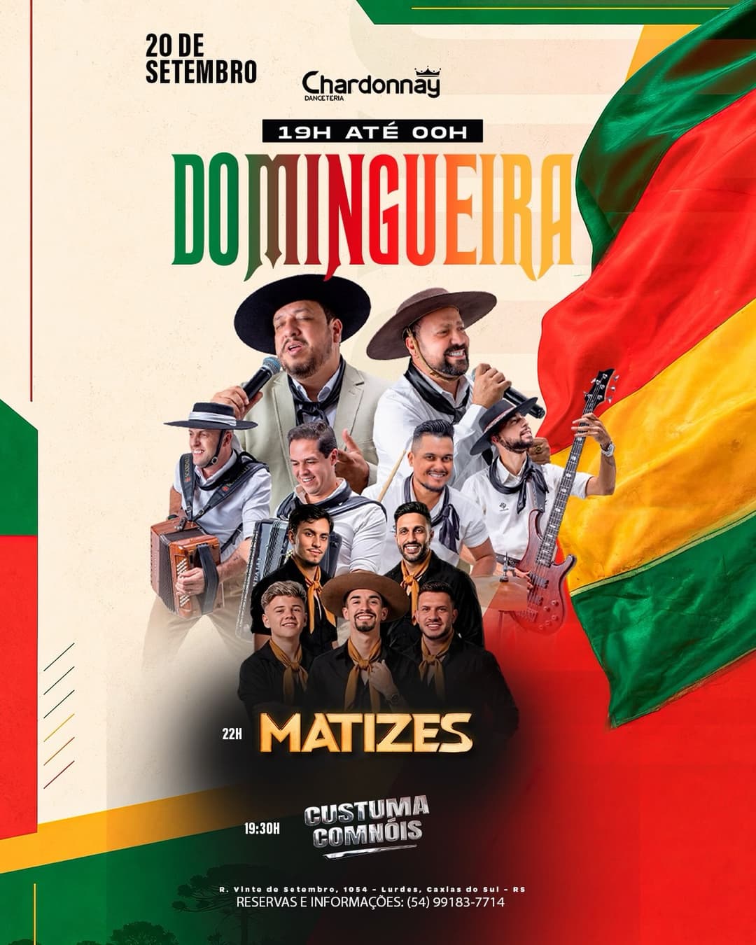 Flyer de Custuma Com Nós e Matizes