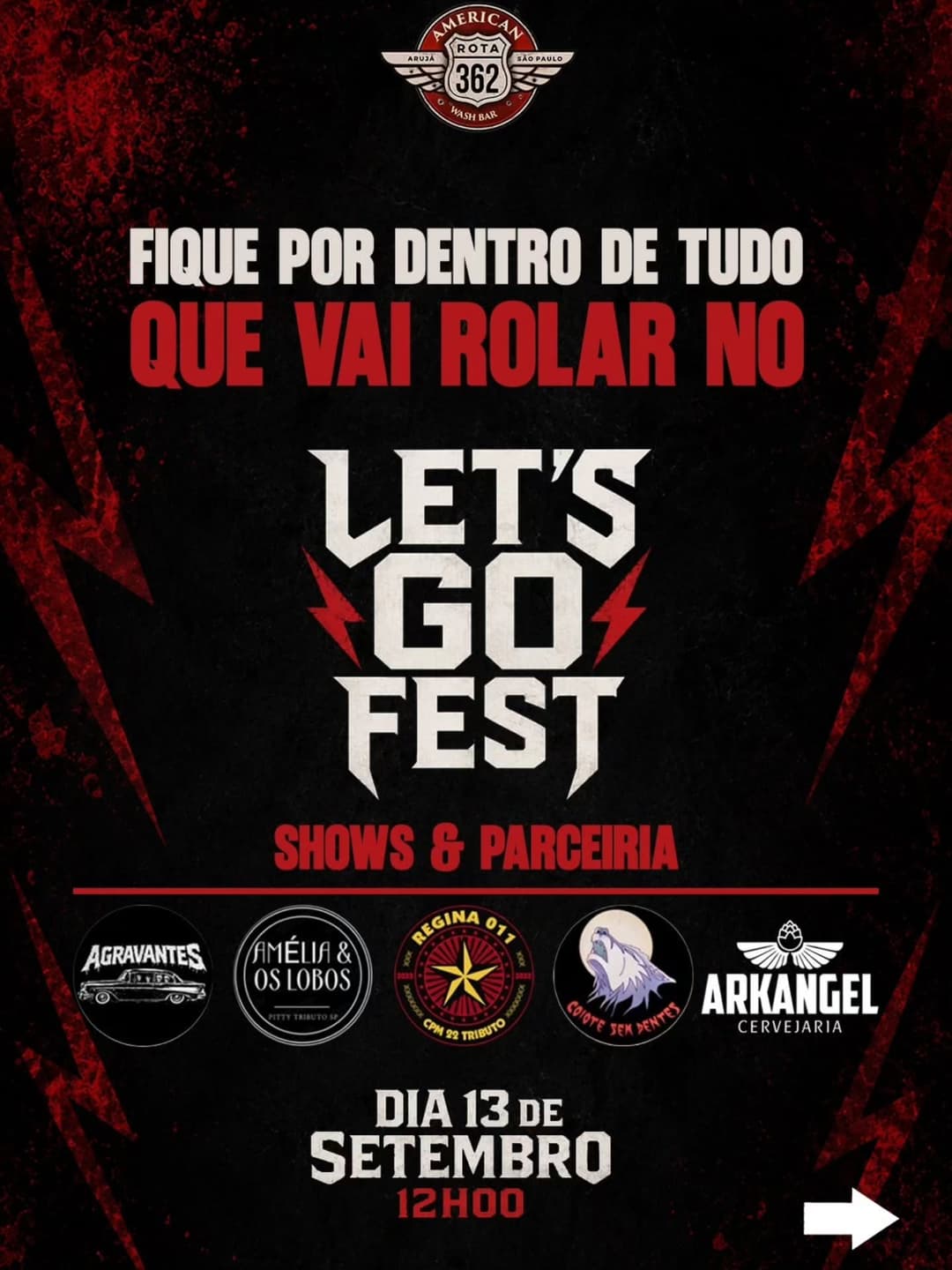 Flyer de Regina 011, Amélia e os Lobos e mais 2 artistas