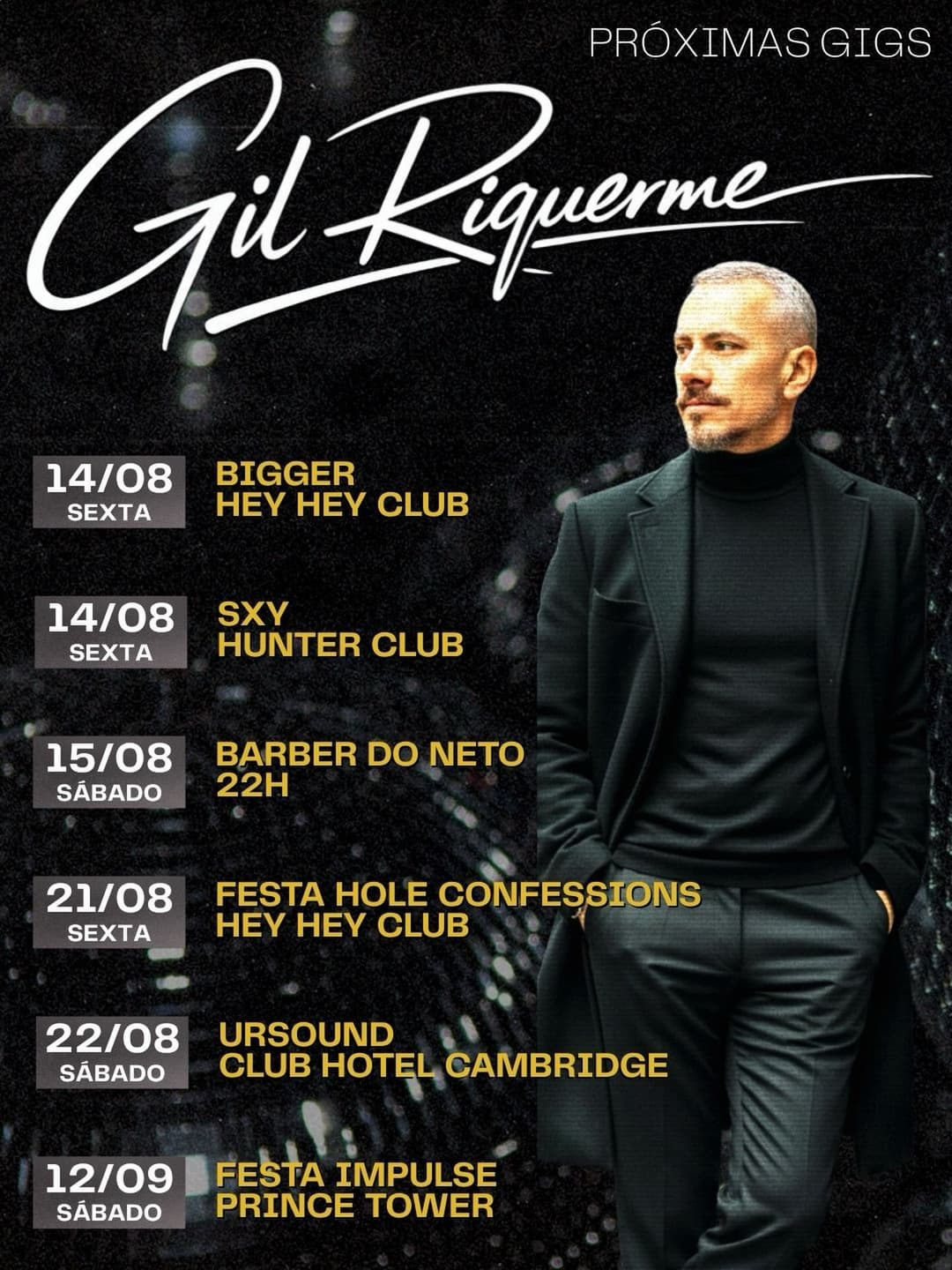Flyer de DJ Gil Riquerme e Unsound