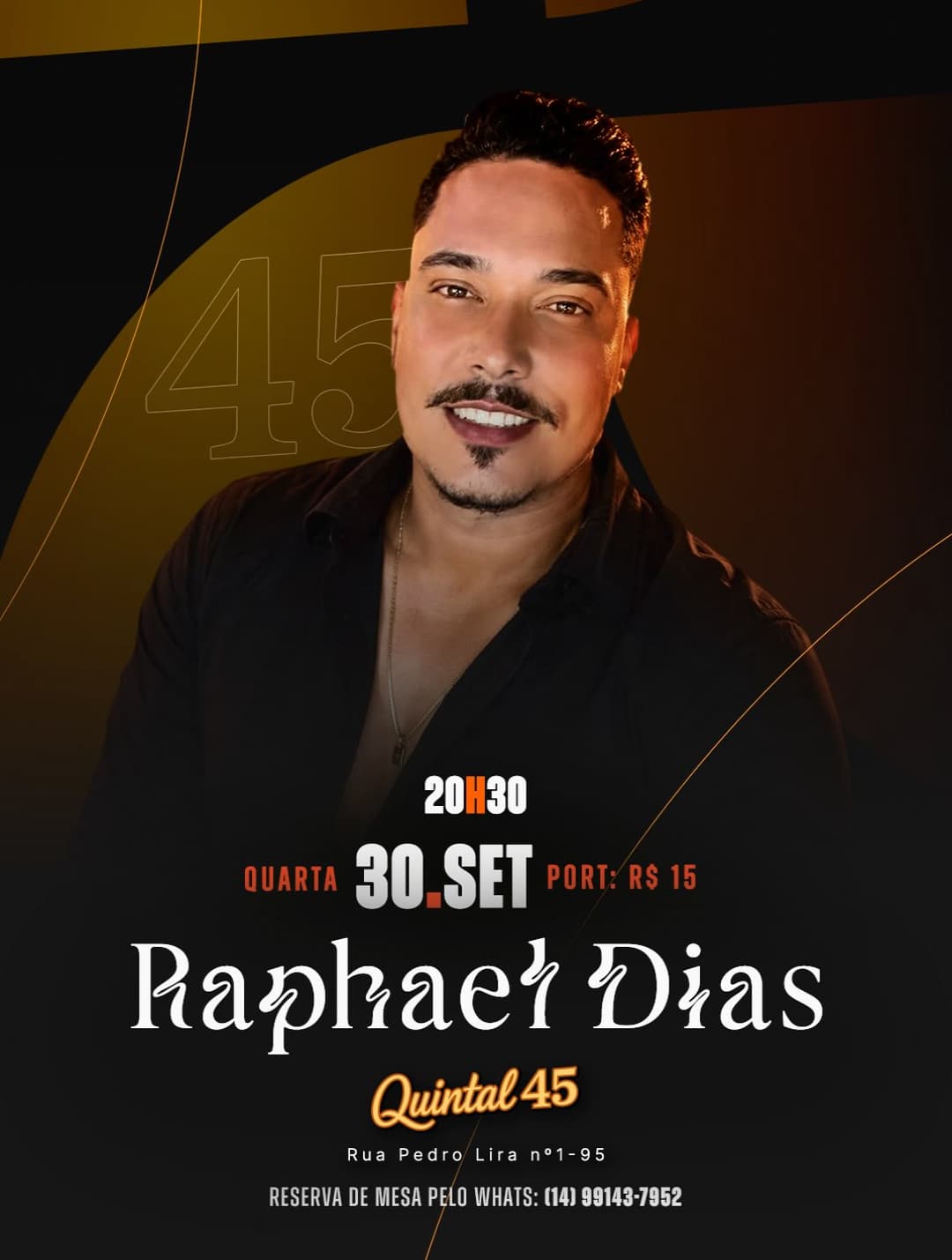 Flyer de Raphael Dias