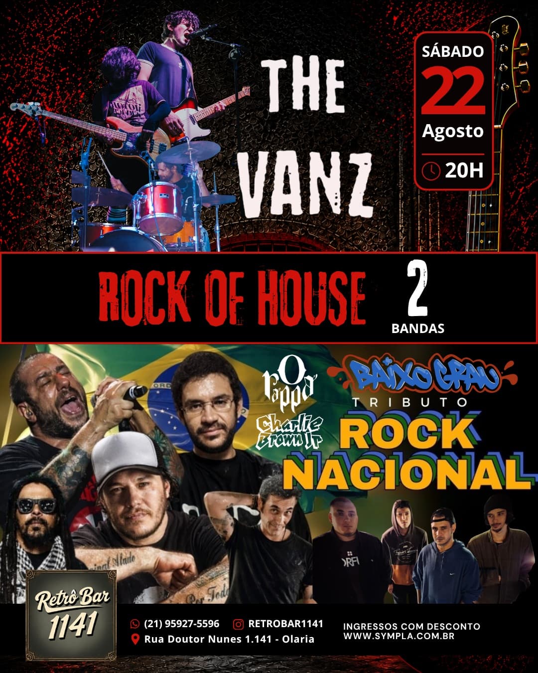 Flyer de Baixo Grau e The Vanz