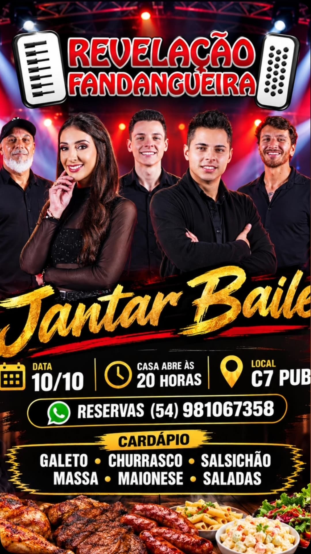 Flyer de Revelação Fandangueira