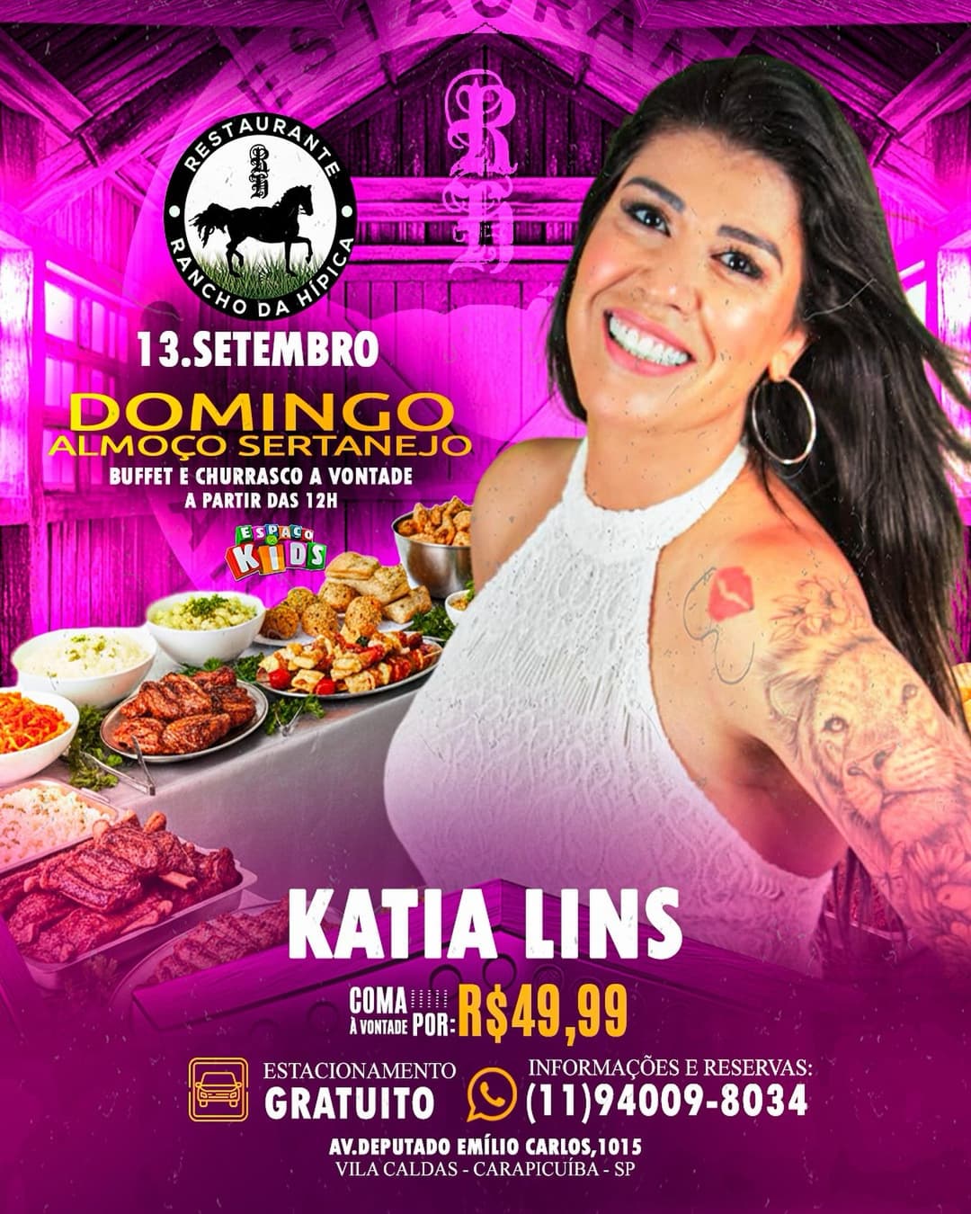 Flyer de Kátia Lins