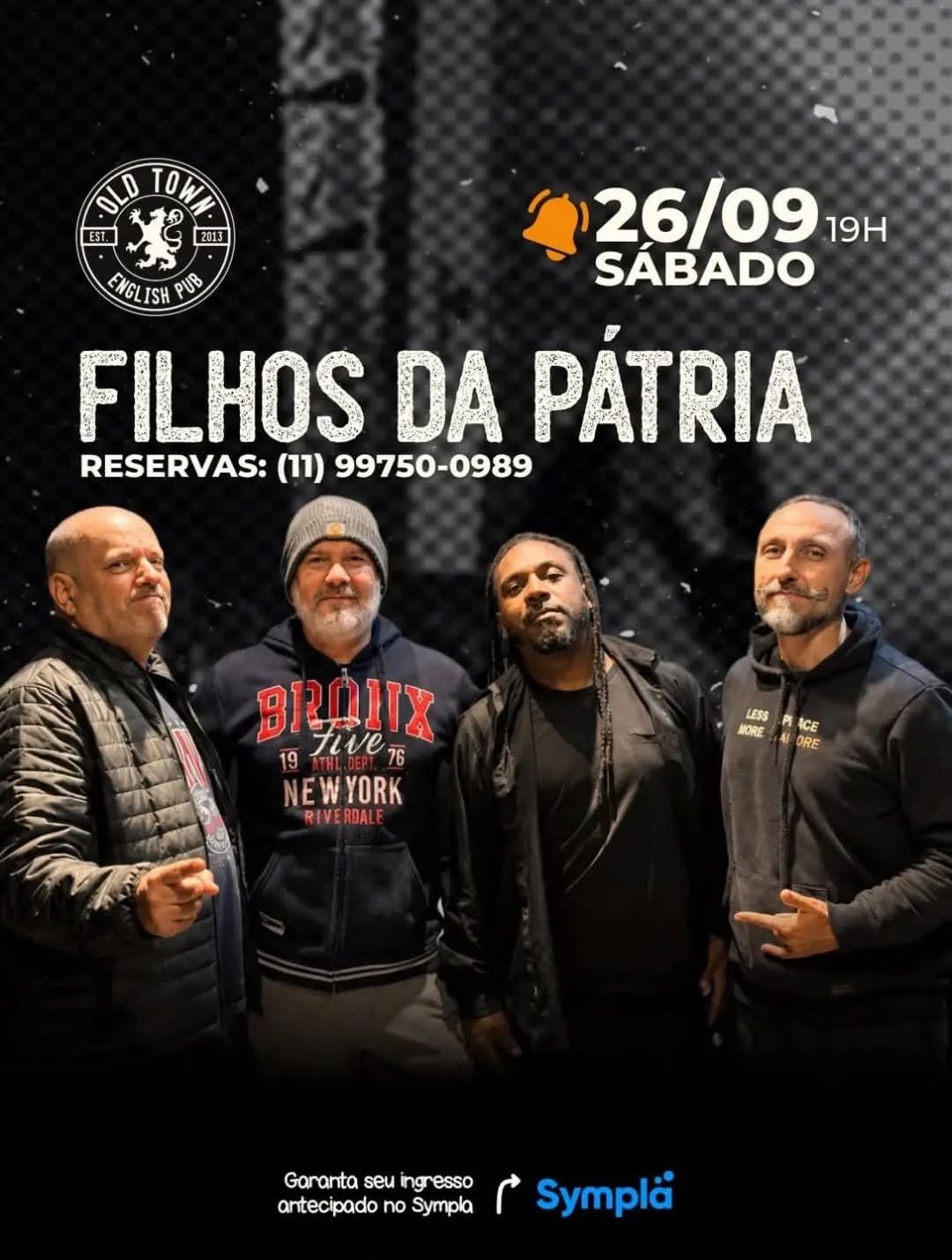 Flyer de Banda Filhos da Pátria