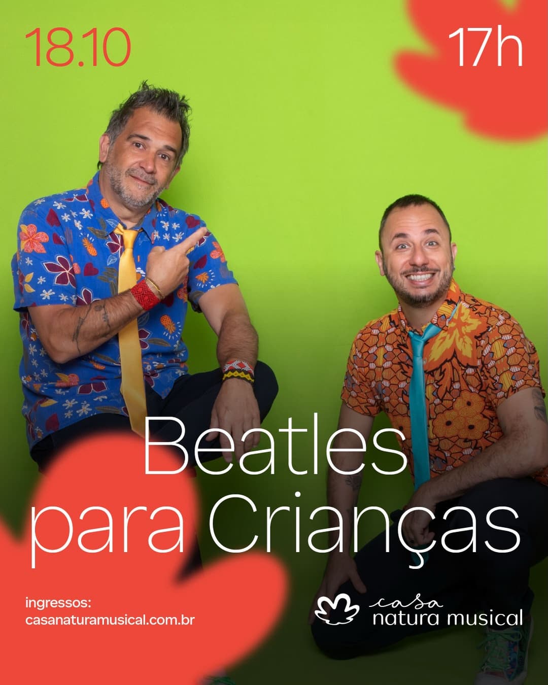 Flyer de Beatles para Crianças - Meu Primeiro Show de Rock