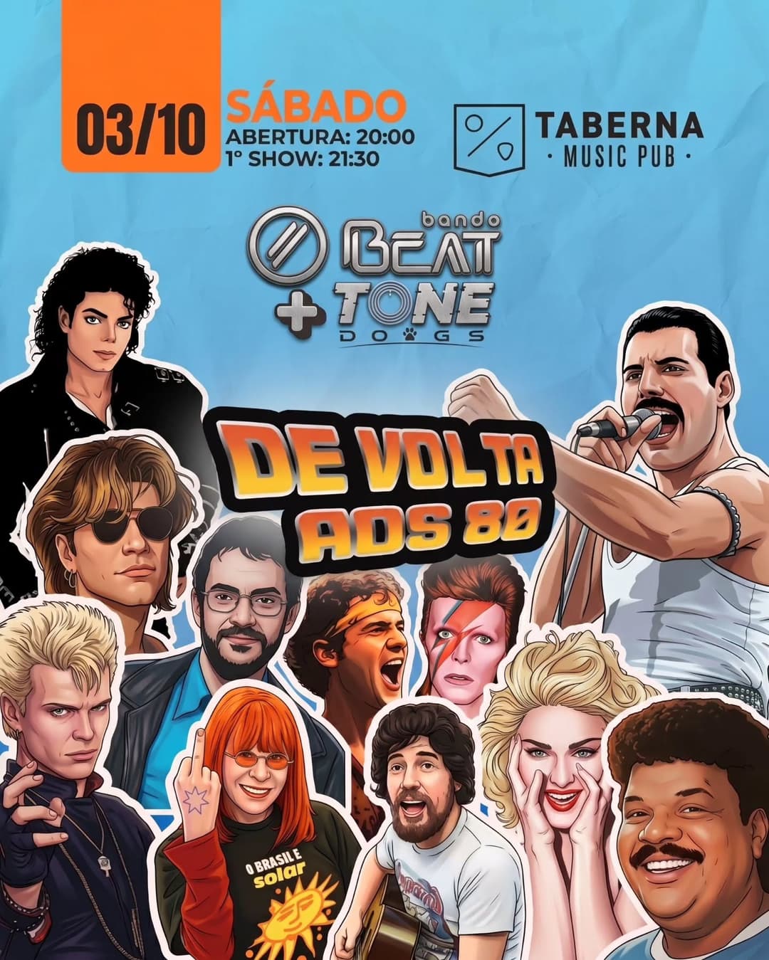 Flyer de Banda Beat e tone_dogs
