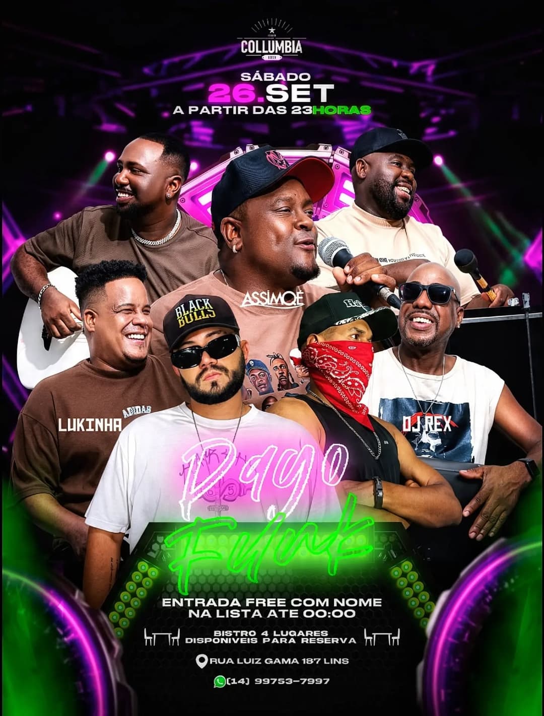 Flyer de Lukinh'a, Rex e assimqe