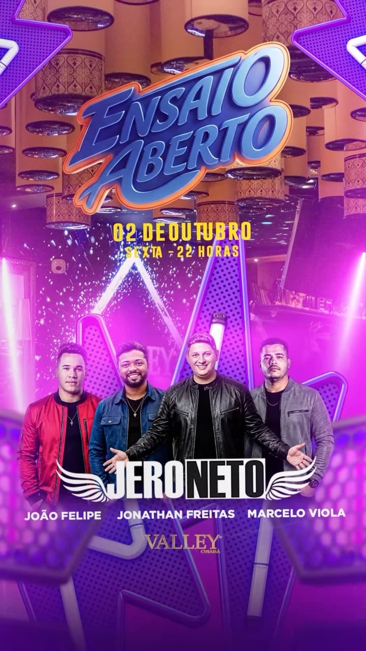 Flyer de Jonathan Freitas, Marcelo Sá Sá e mais 2 artistas