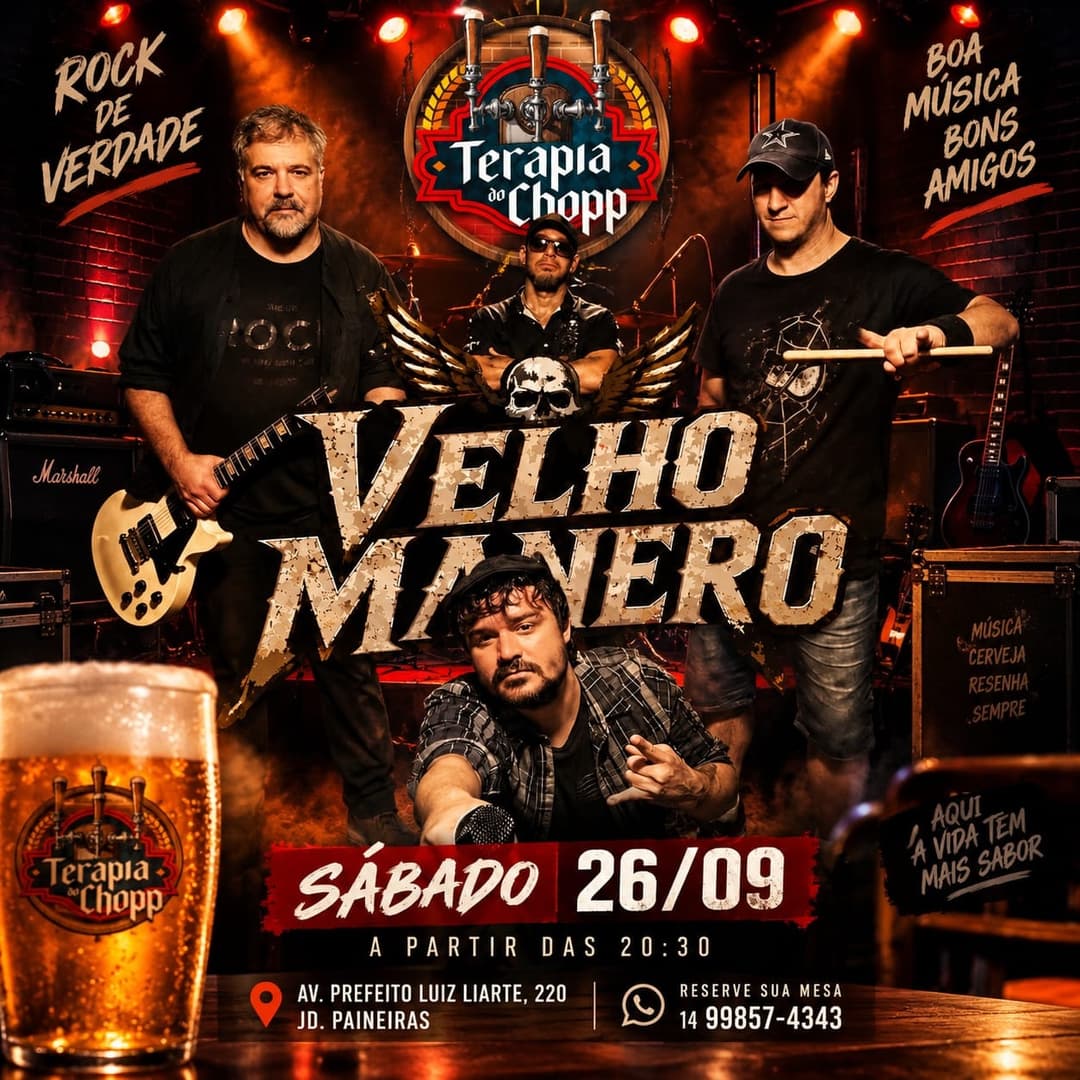 Flyer de Banda Velho Manero