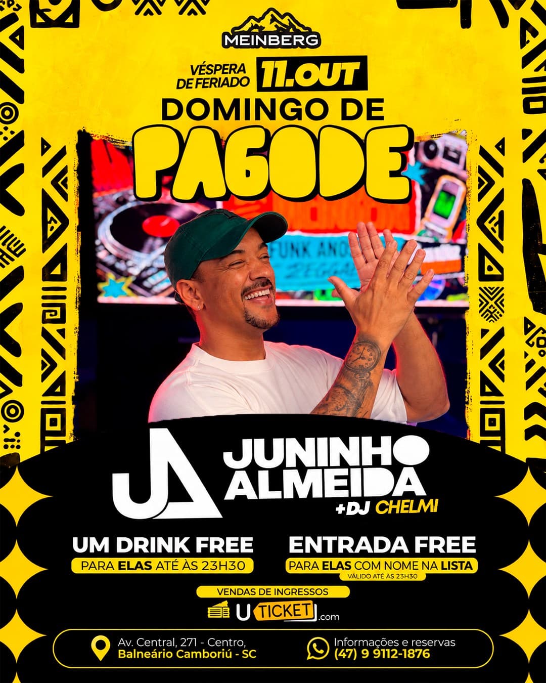 Flyer de Juninho Almeida e DJ Chelmi