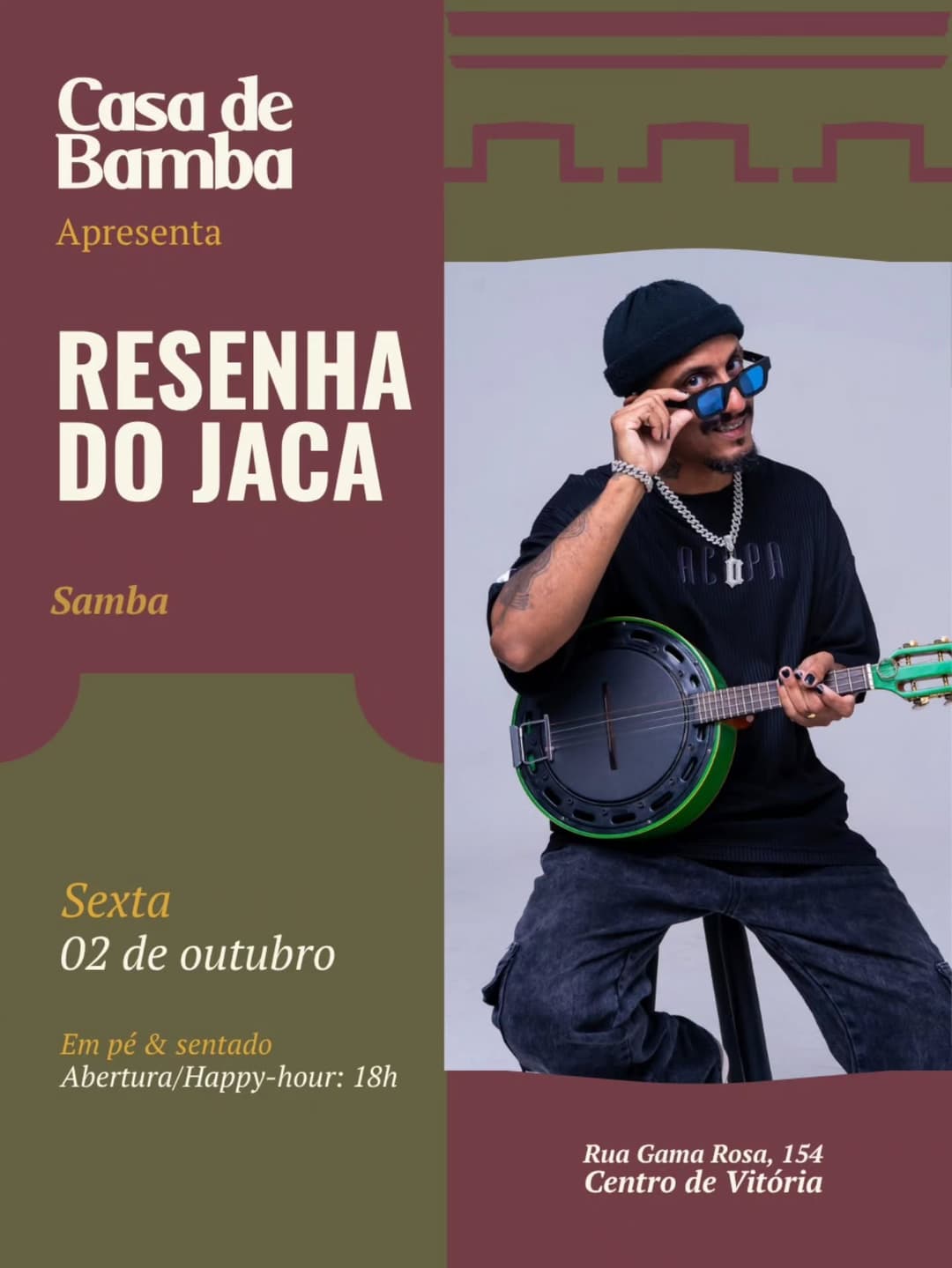 Flyer de RESENHA DO JACA