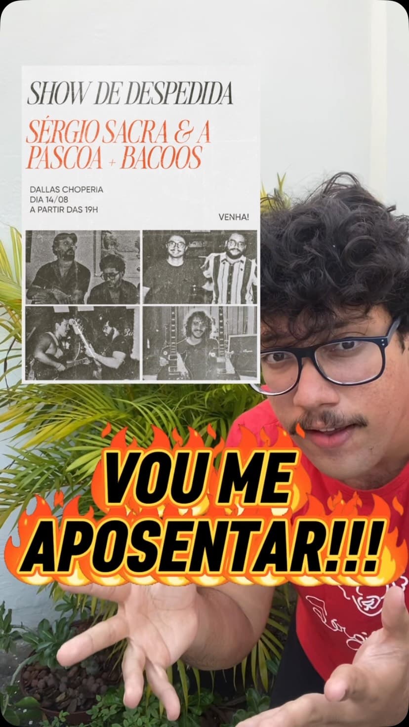 Flyer de Sérgio Sacra e Bacoos