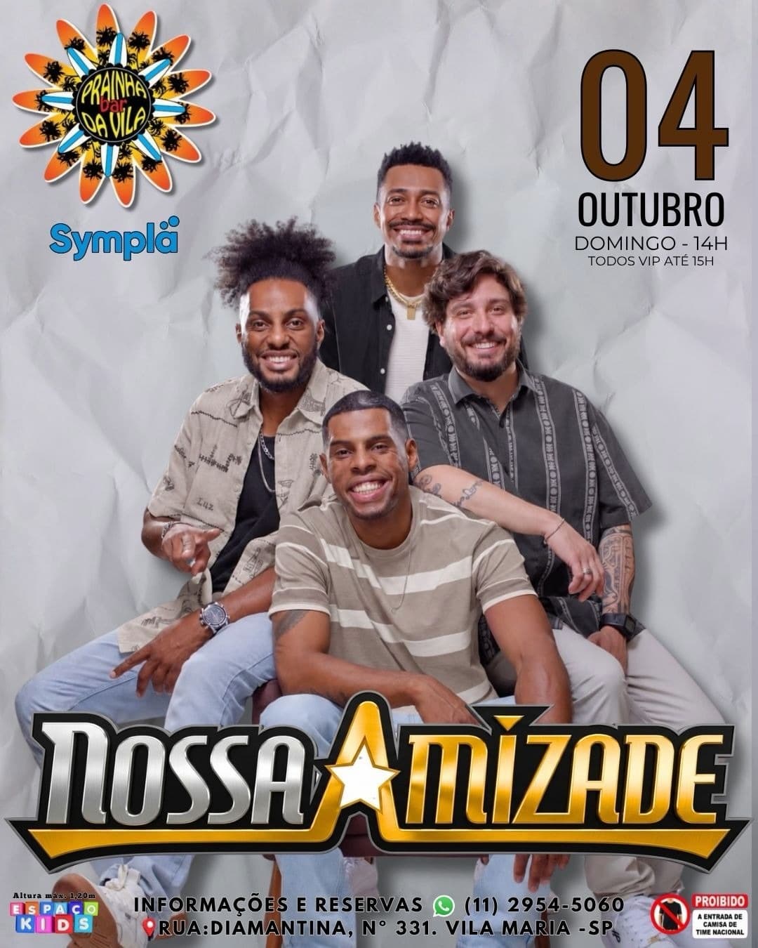 Flyer de Grupo Nossa Amizade e DJ Syl