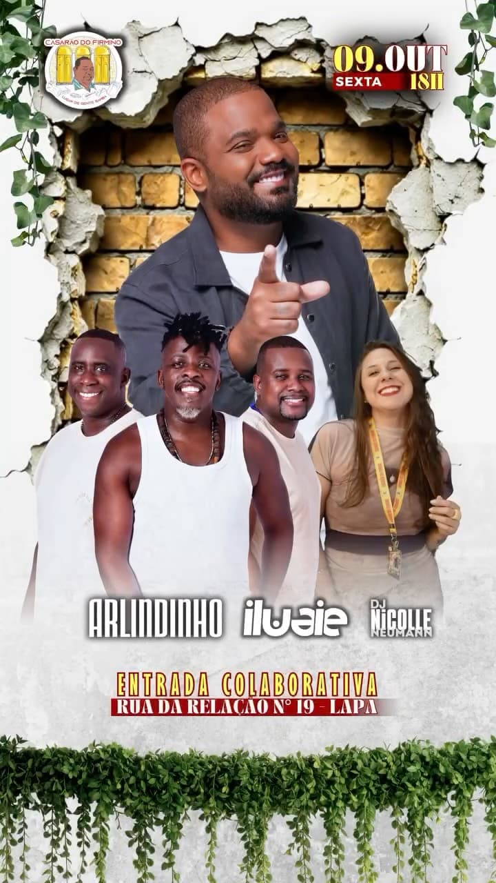 Flyer de Arlindinho e o Grupo Iluaie e mais 2 artistas