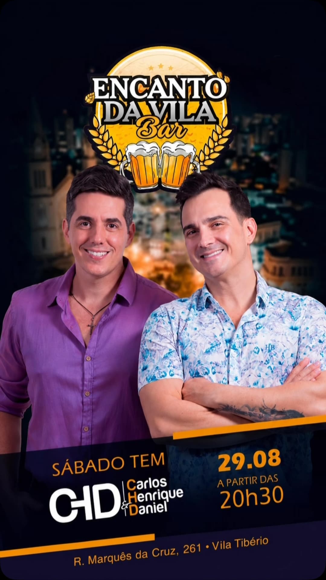 Flyer de Carlos Henrique & Daniel