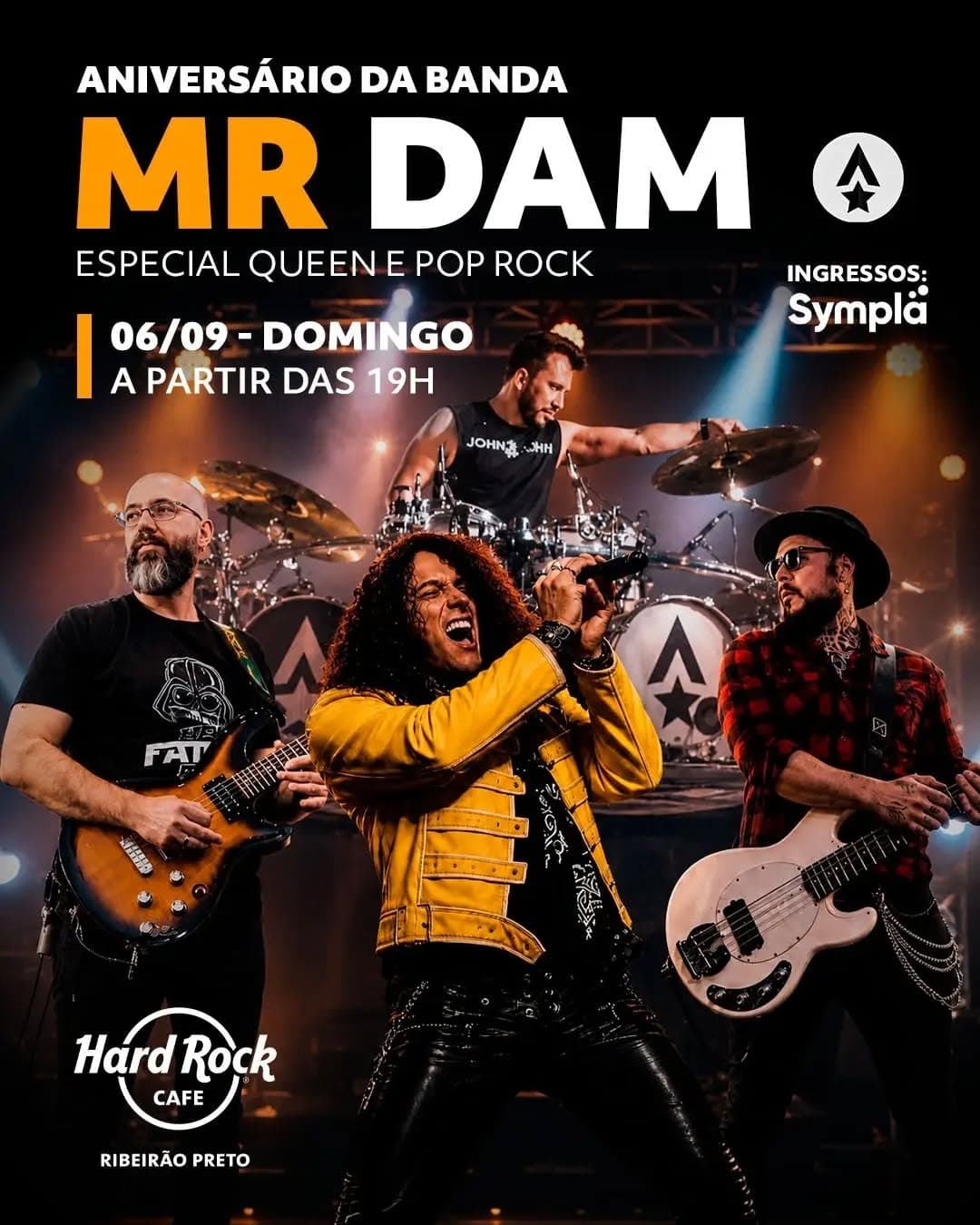 Flyer de Mr Dam, Clique e Cordas e Zé do Rock