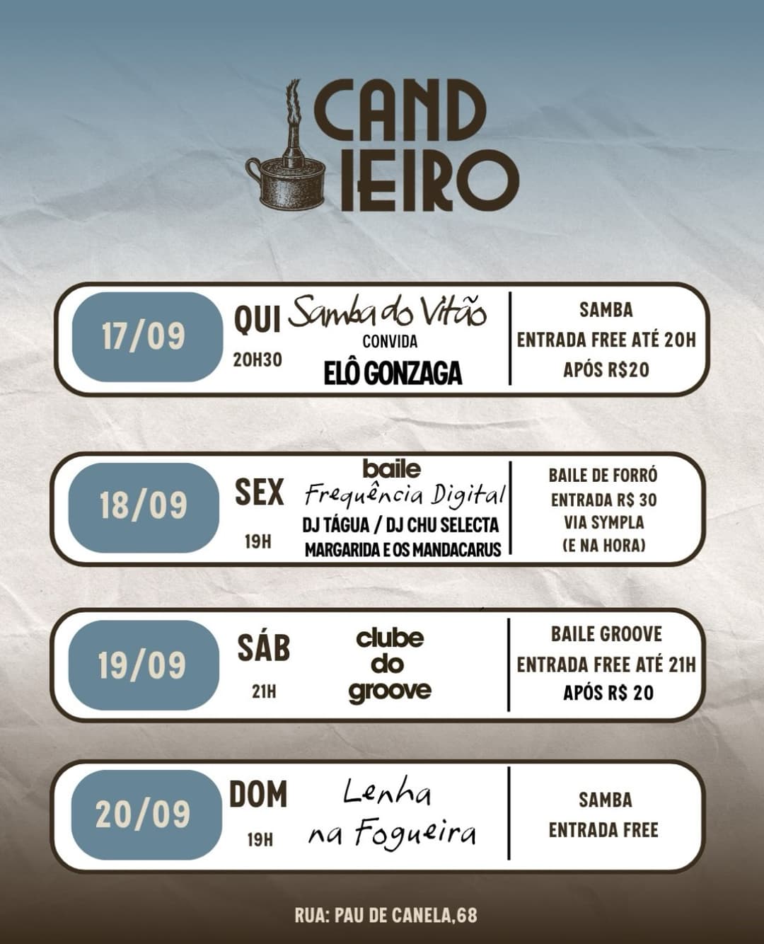 Flyer de Clube do Groove