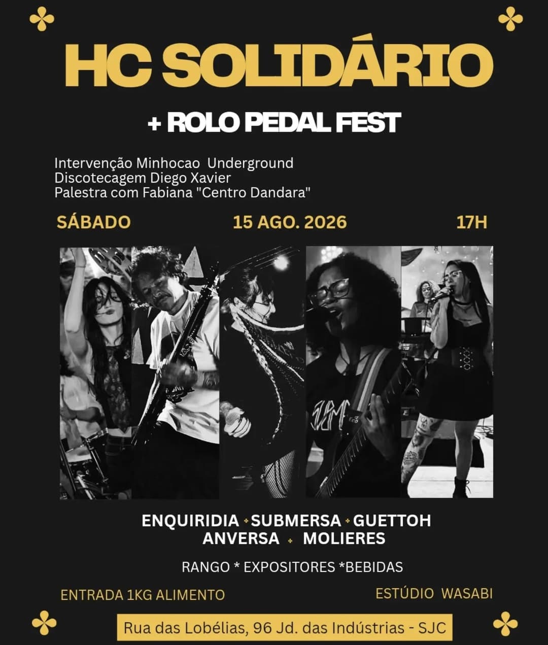 Flyer de Anversa, Submersa, Guettoh e mais 3 artistas