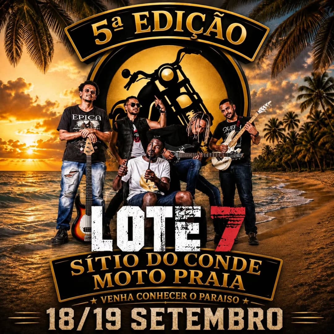 Flyer de Banda Lote 7 e oskaicaraspop