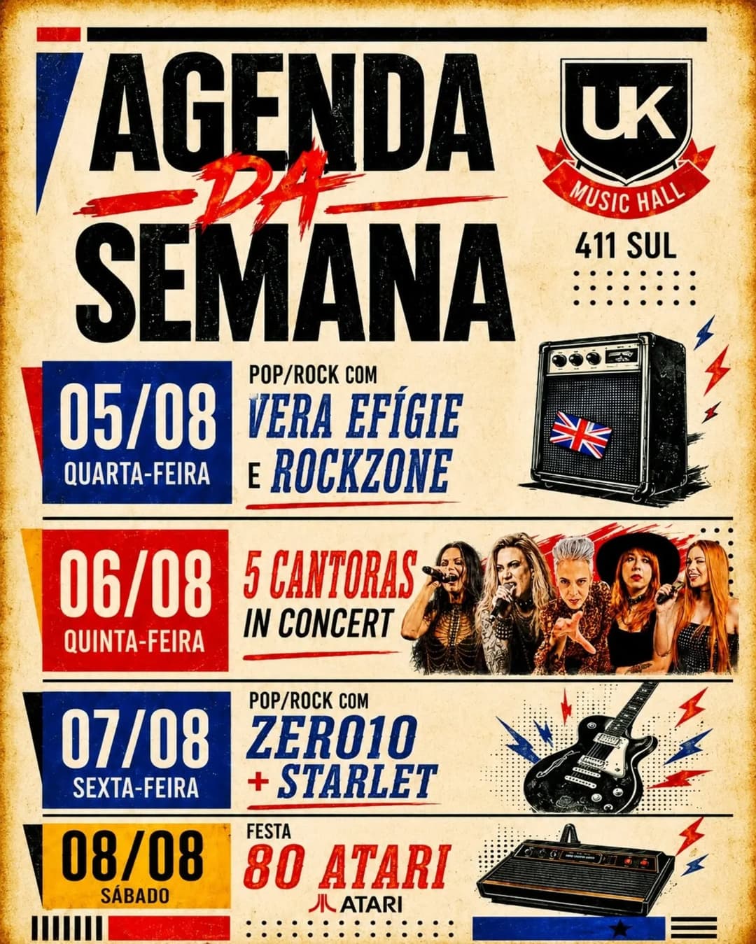 Flyer de Banda Vera Efígie e Rockzone