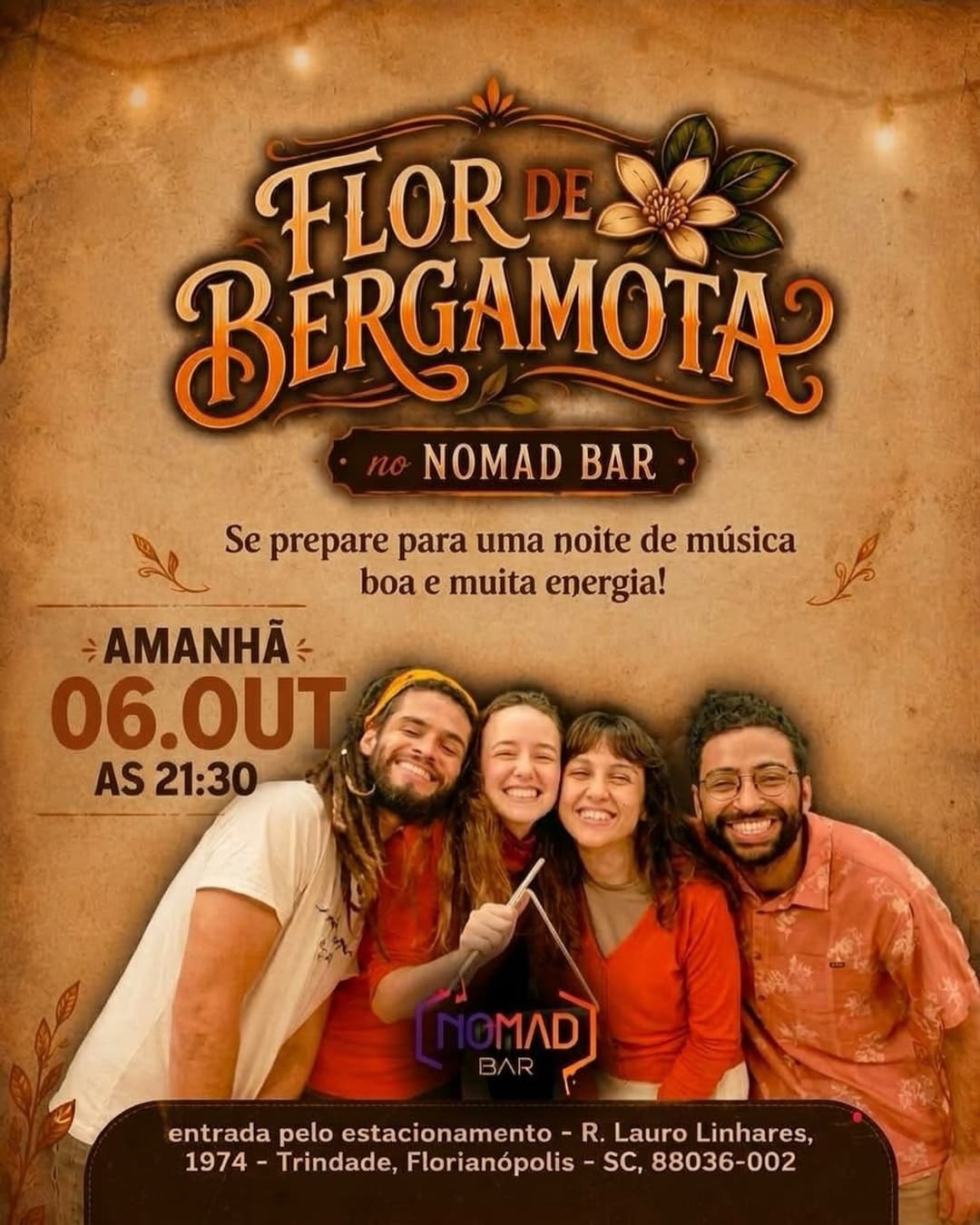 Flyer de Flor de Bergamota