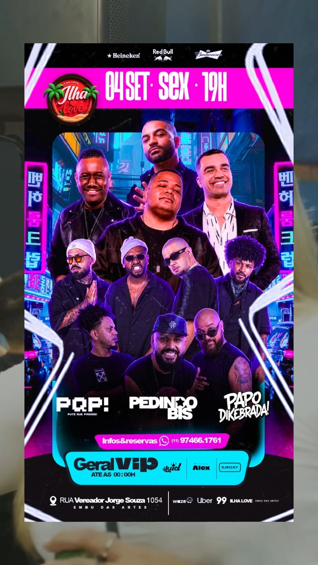 Flyer de PQP, Pedrinho Biss e Papo Di Quebrada