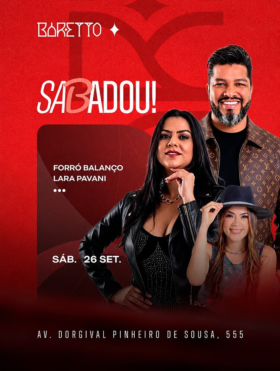 Flyer de Forró Balanço e Lara Pavani