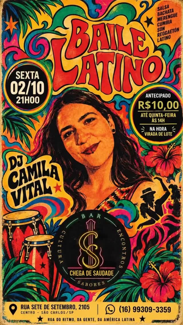 Flyer de DJ Camila Vital