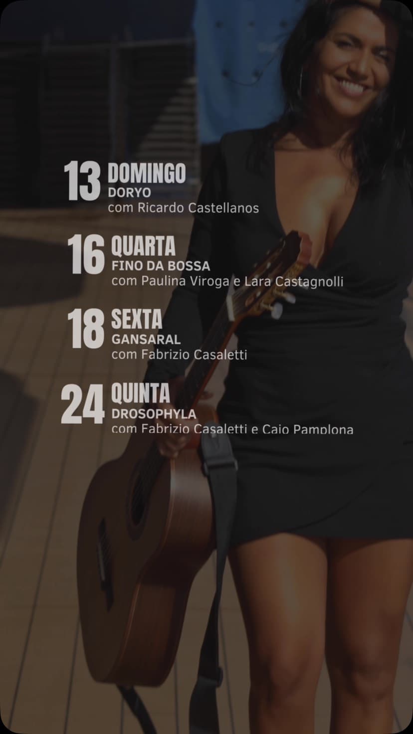 Flyer de Nieves Rosell e Jazz e Música Brasileira