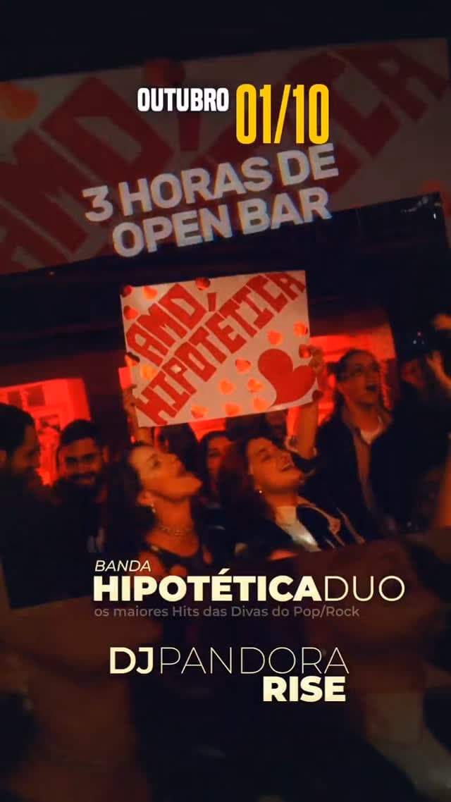 Flyer de Dj Pandora Rise e Hipotética Duo