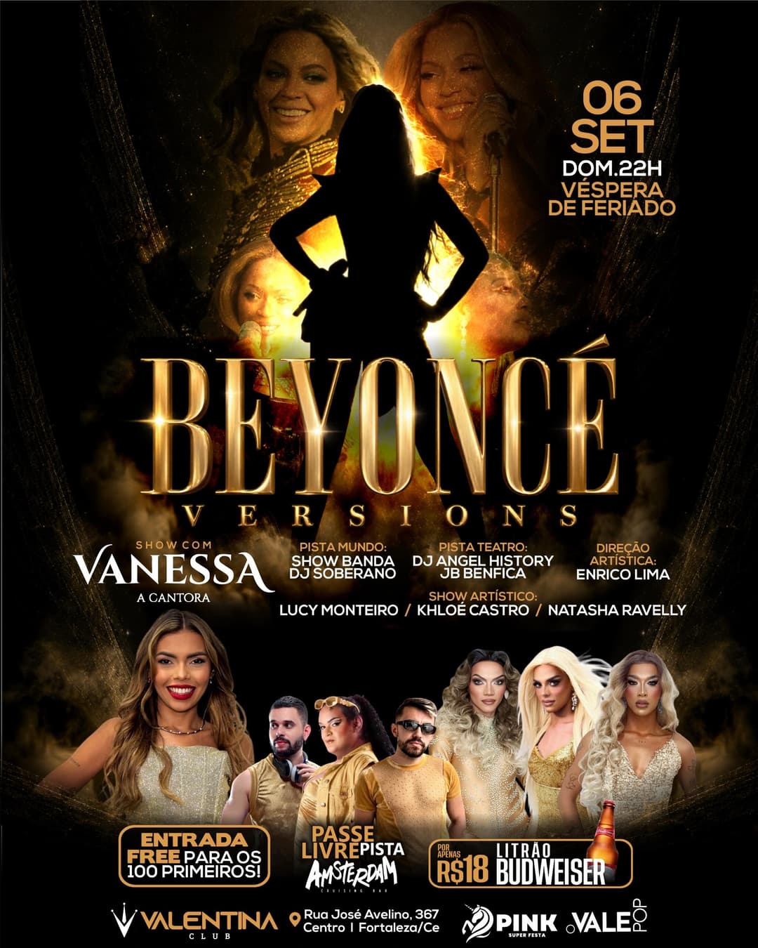 Flyer de VANESSA, Lucy Monteiro, Khloé Castro e mais 5 artistas