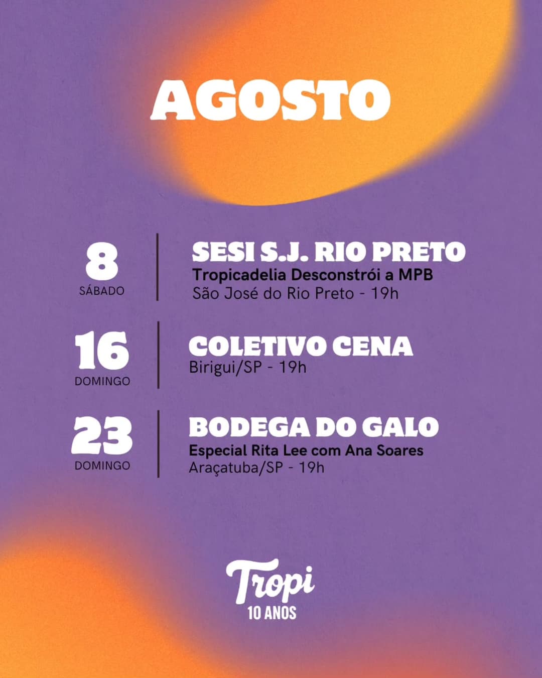 Flyer de Tropicadélia