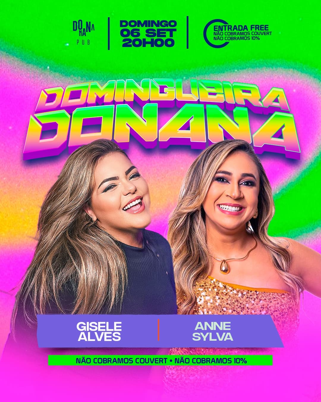Flyer de Anny Sylva e giseleaoficial