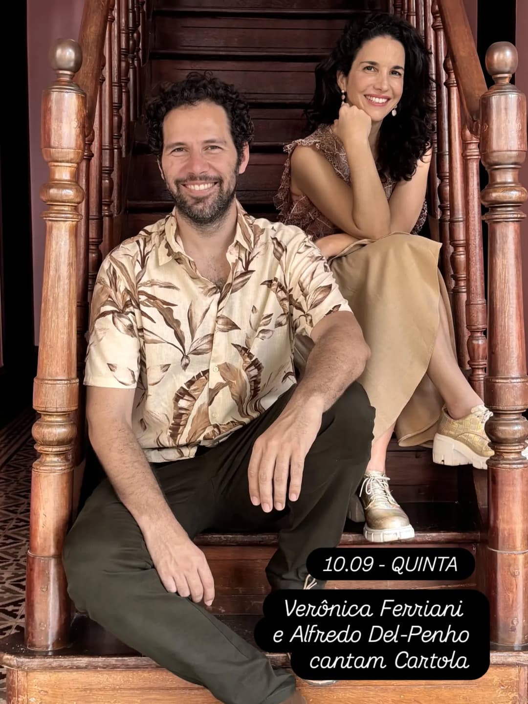 Flyer de Verônica Ferriani e Alfredo Del-Penho