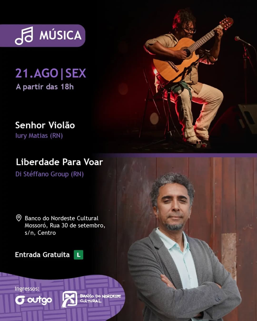 Flyer de Iury Matias e Di Steffano