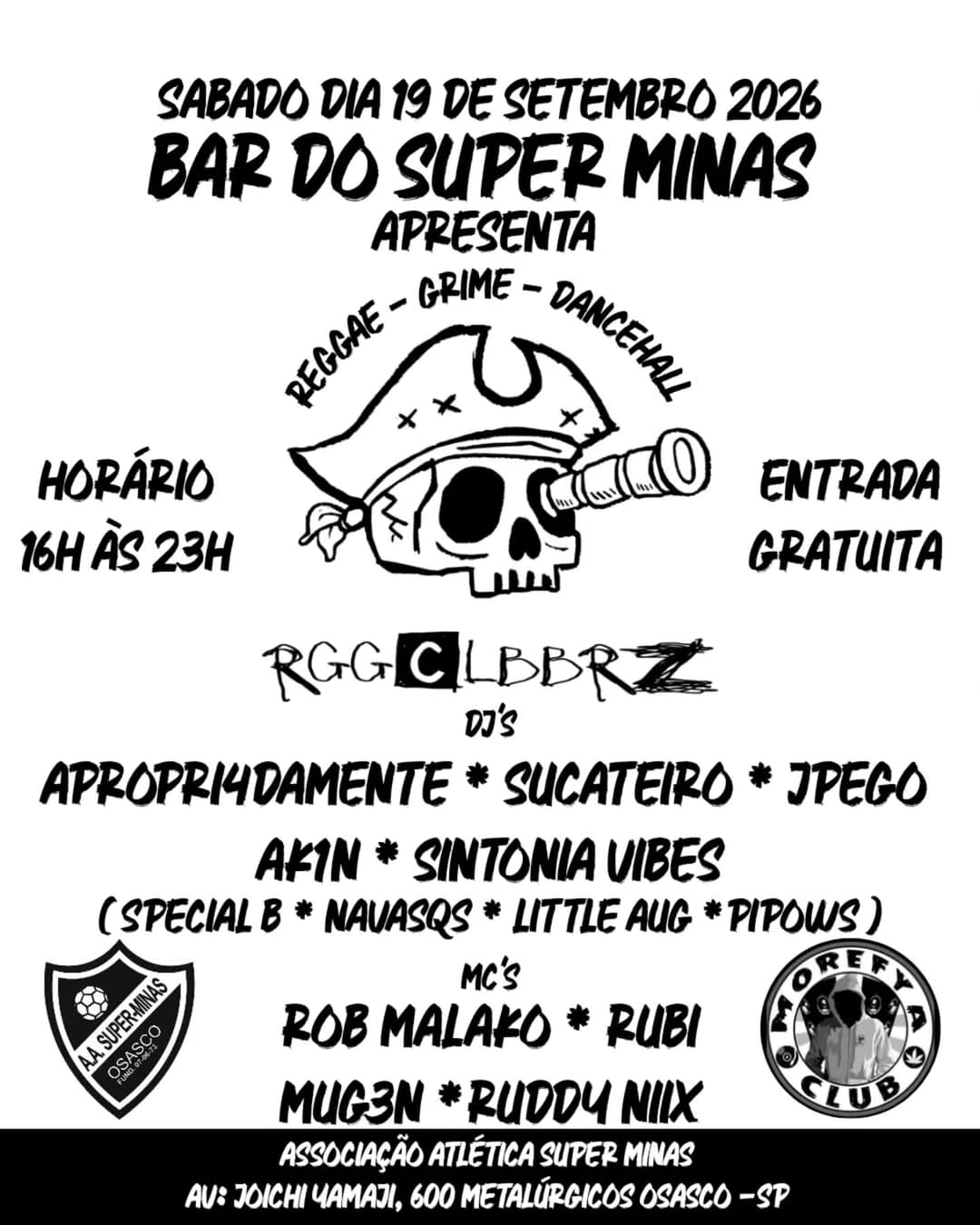 Flyer de Suca, AK1N, JPEGO, Sintonia Vibes e mais 5 artistas