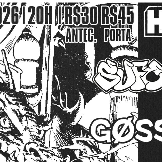 Flyer de Sufoco, Gossip, Lamento Crust e Innercity
