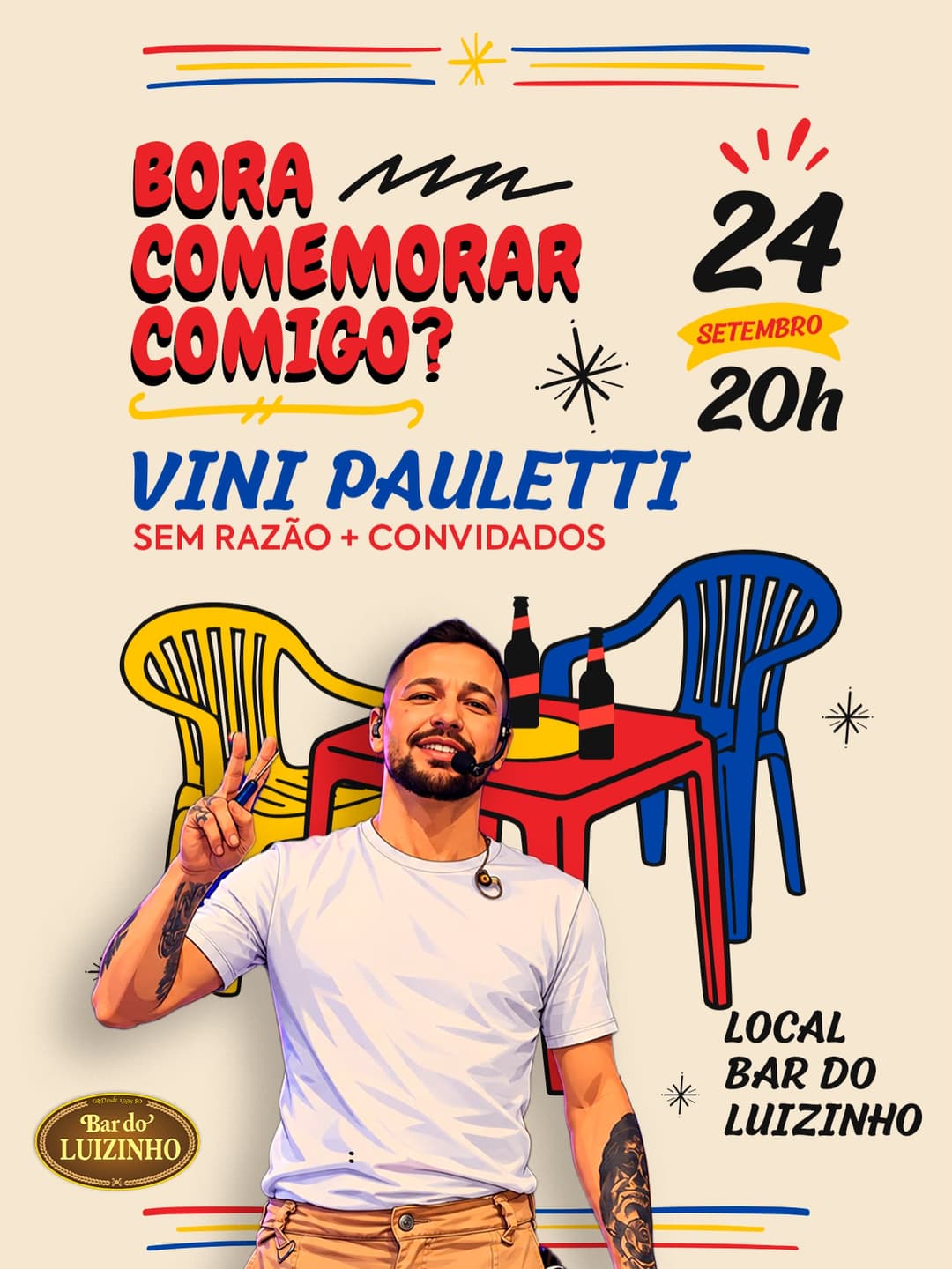 Flyer de Grupo Sem Razão e Roda de Samba do SR