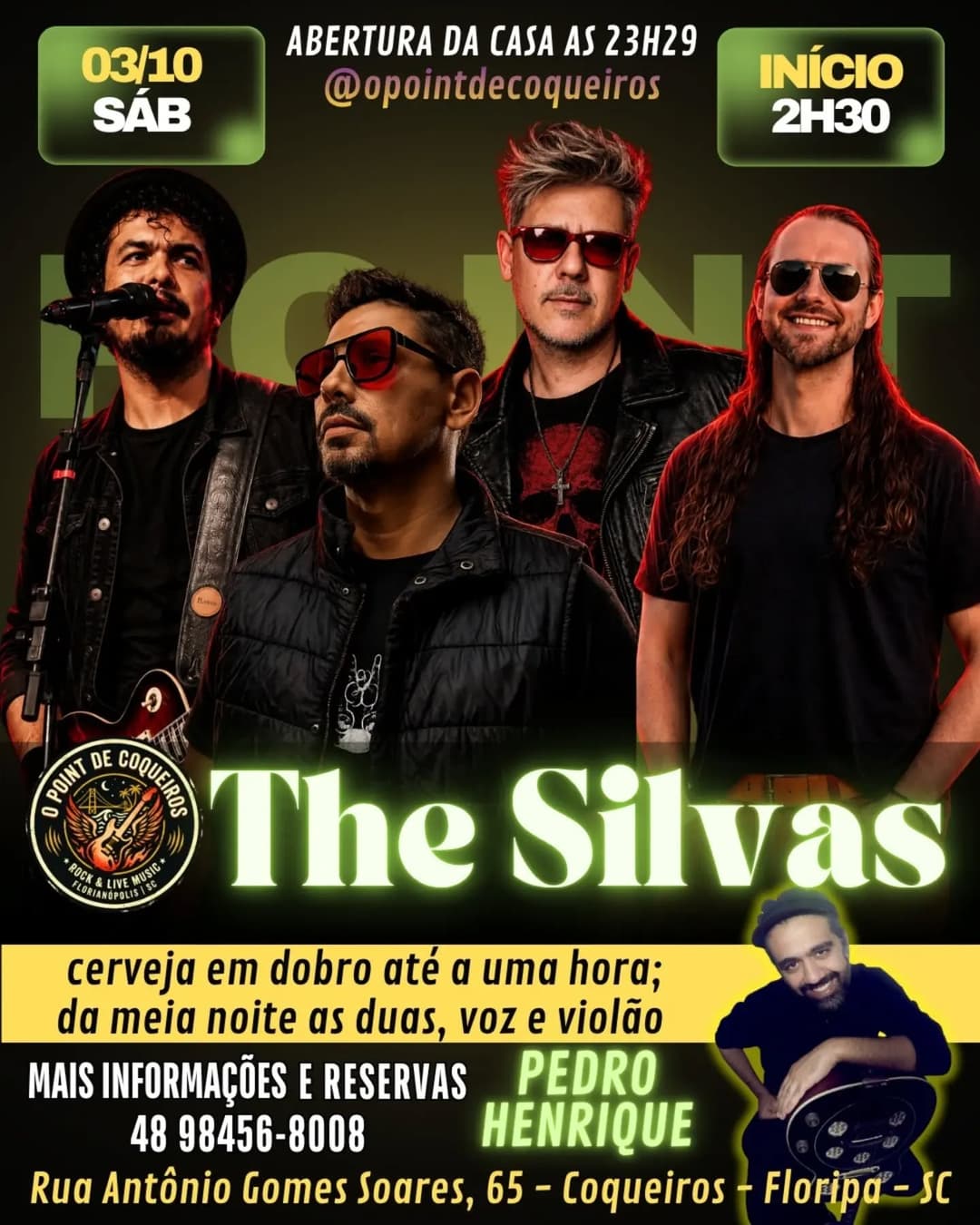 Flyer de The Silvas e Pedro Henrique