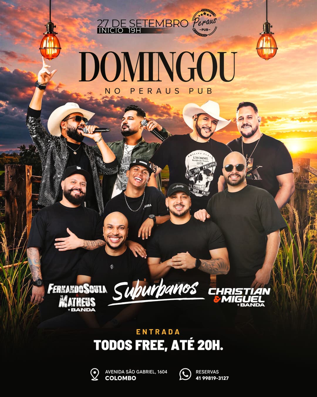 Flyer de Fernando Souza & Matheus e mais 2 artistas