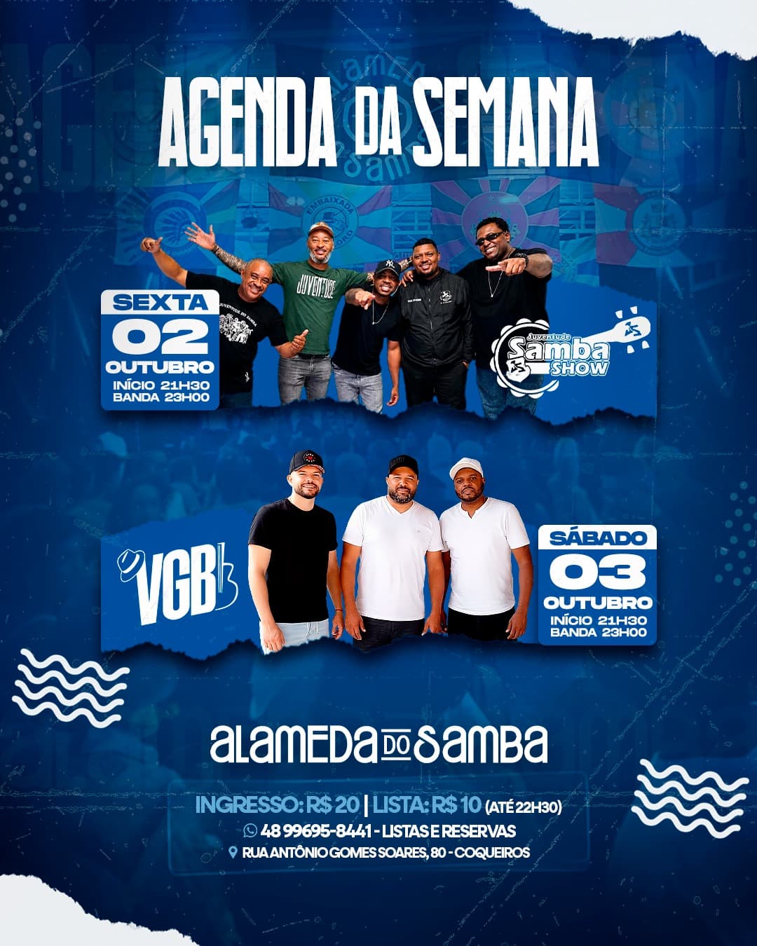 Flyer de Juventude do Samba
