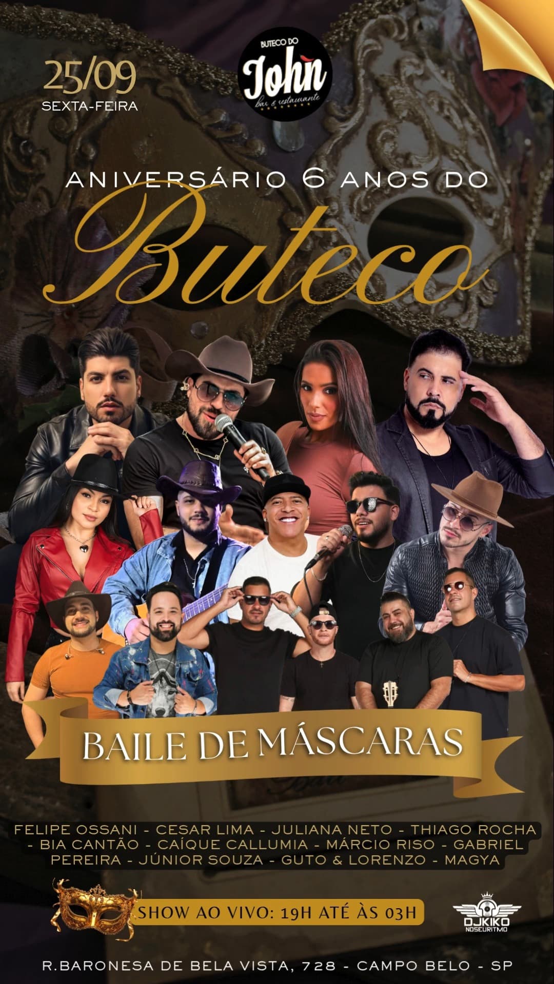 Flyer de Felipe Ossani, Marcio Riso e mais 9 artistas
