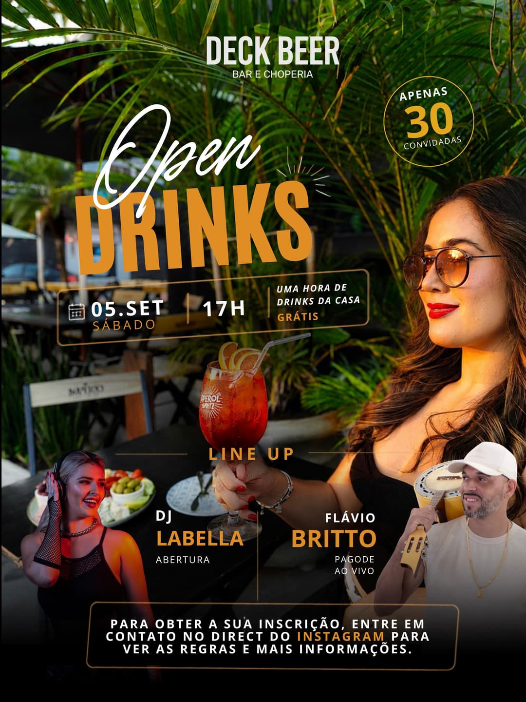 Flyer de Flávio Britto e DJ Labella