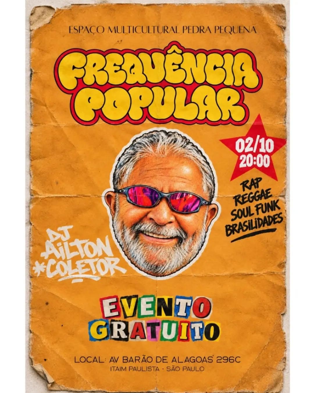 Flyer de Frequência Popular e Ailton Coletor